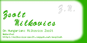 zsolt milkovics business card